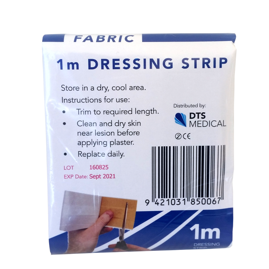 Fabric Plaster Dressing Strip 8cm x 1m Cut to length required