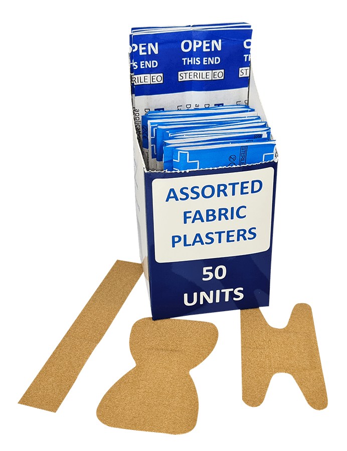 Fabric Plasters 50's Assorted Boxed 20Knuckle 20Finger Tip 10 Extention