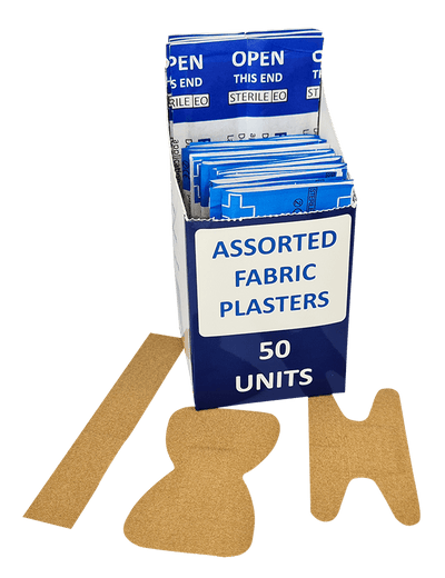 Fabric Plasters 50's Assorted Boxed 20Knuckle 20Finger Tip 10 Extention