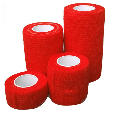 Red Cohesive Bandages (Various Sizes)