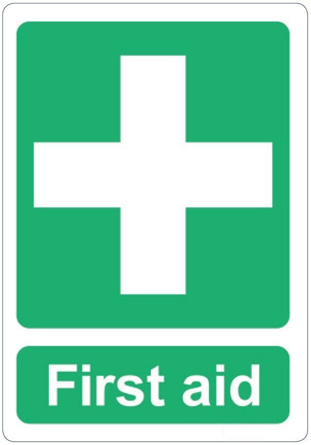 First Aid Plastic Sign 340x240mm