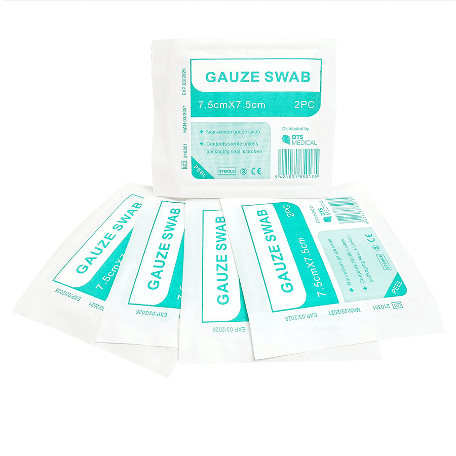 Gauze Swabs 2's Sterile non woven single 75mm x 75mm