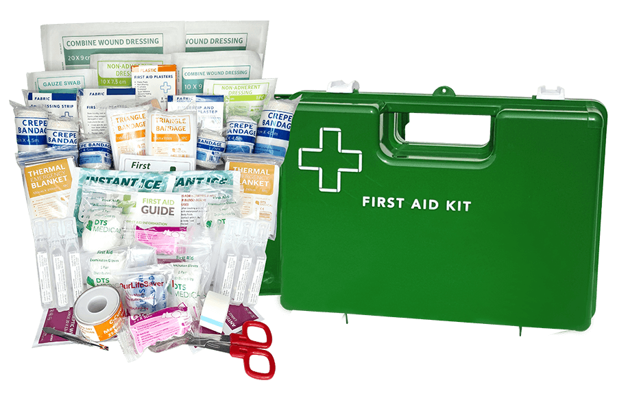 Plastic Green Wall Mount Large 1-40 persons First Aid Kit