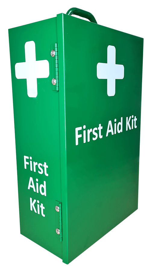 Portrait First Aid Metal Box Large Wall Mountable Green – Safewell