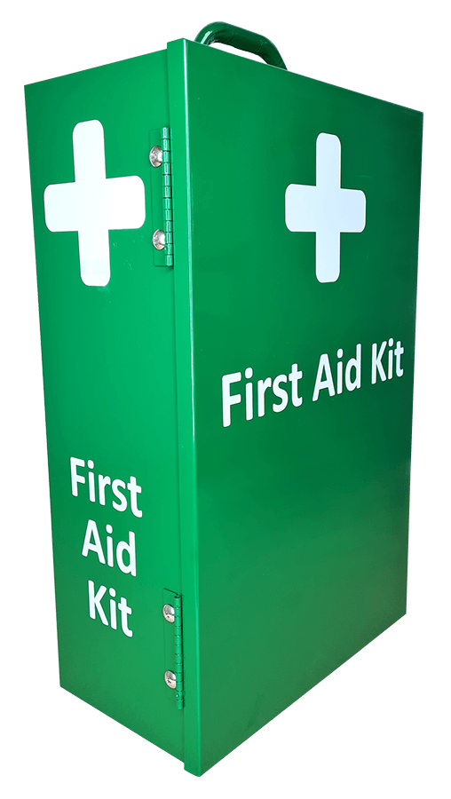 Portrait First Aid Metal Box Large Wall Mountable Green