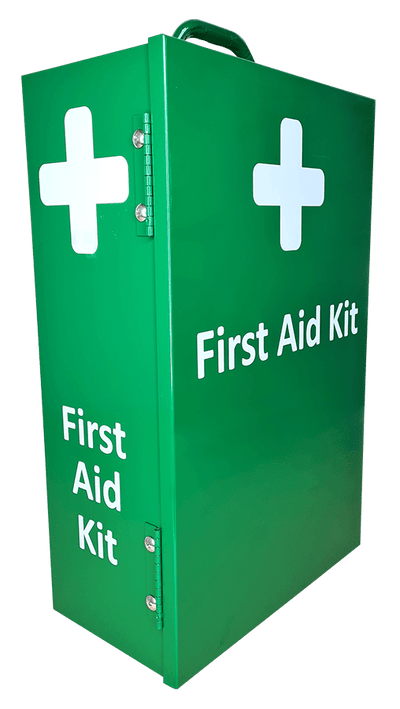 Portrait First Aid Metal Box Large Wall Mountable Green