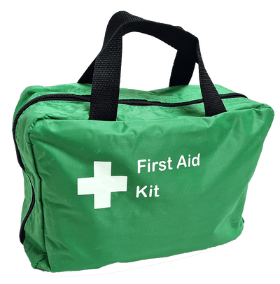 First Aid Bag XLarge with Handles & 6 Clear Fold Out Sections